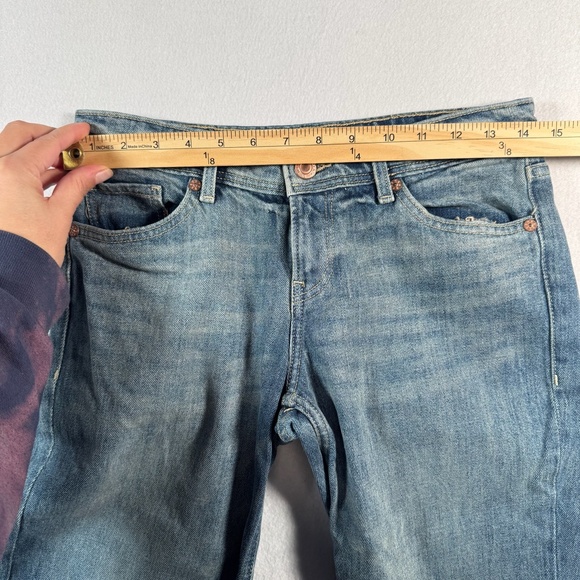 Bershka Jeans Womens 2 Blue Flare Mid Rise Medium Wash - Picture 5 of 10